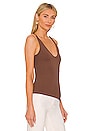 view 2 of 4 Seamless V Neck Cami in Chocolate Lava