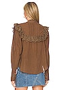 view 3 of 4 Hit The Road Blouse in Coffee Date