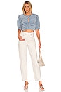 view 4 of 4 x We The Free Eloise Denim Crop Top in Light Indigo