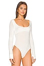 view 3 of 5 Settle In Scoop Neck Bodysuit in Ivory