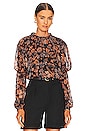 view 1 of 4 Clarissa Printed Top in Midnight Combo
