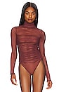 view 2 of 5 Under It All Bodysuit in Chocolate