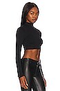 view 2 of 4 Super Crop Seamless Turtleneck in Black