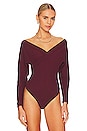 view 2 of 5 Lovin This Feeling Bodysuit in Fig Jam