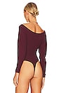 view 4 of 5 Lovin This Feeling Bodysuit in Fig Jam