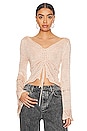 view 1 of 4 Zinnia Top in Pink Sand Combo