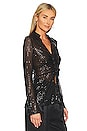 view 2 of 5 Sequin Shirtee Top in Black