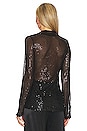 view 3 of 5 Sequin Shirtee Top in Black
