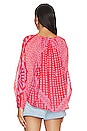 view 3 of 4 Elena Printed Top in Fiery Red Combo