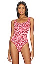 view 2 of 5 X Intimately FP Clean Lines Printed Bodysuit in Scarlet Combo