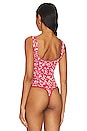 view 4 of 5 X Intimately FP Clean Lines Printed Bodysuit in Scarlet Combo