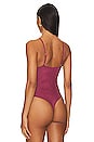 view 4 of 5 x Intimately FP Night Rhythm Corset Bodysuit In Washed Maroon in Washed Maroon