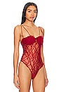view 3 of 5 x Intimately FP If You Dare Bodysuit In Cranberry in : Cranberry