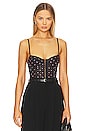 view 1 of 5 x Intimately FP Night Rhythm Corset Bodysuit in in Black Dot Combo