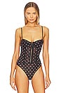 view 2 of 5 x Intimately FP Night Rhythm Corset Bodysuit in in Black Dot Combo