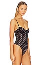 view 3 of 5 x Intimately FP Night Rhythm Corset Bodysuit in in Black Dot Combo