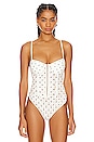 view 2 of 6 x Intimately FP Printed Night Rhythm Corset Bodysuit in White Dot Combo