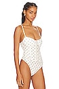 view 3 of 6 x Intimately FP Printed Night Rhythm Corset Bodysuit in White Dot Combo