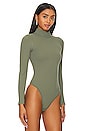 view 3 of 5 x Intimately FP Xyz Recycled Turtleneck Bodysuit In Army in Army