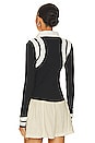 view 3 of 4 Wednesday Polo Top in Black Combo