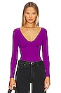 view 1 of 5 x Intimately FP Meg Seamless V-neck Bodysuit In Grape Juice in Grape Juice