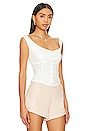 view 2 of 4 Sally Solid Corset Top In Bright White in Bright White