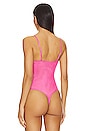 view 4 of 5 x Intimately FP Night Rhythm Corset Bodysuit In Lucky Pink in Lucky Pink