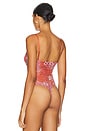 view 4 of 5 X Intimately FP Printed Night Rhythm Bodysuit in Tomato Combo