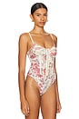 view 3 of 5 X Intimately FP Printed Night Rhythm Bodysuit in Vintage Combo