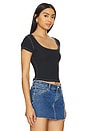 view 2 of 4 X Intimately FP End Game Pointelle Baby Tee In Black in Black