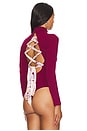 view 4 of 5 x Intimately FP Straps In The Back Bodysuit In Wine in Wine