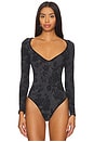 view 2 of 5 x Intimately FP Send Love Long Sleeve Bodysuit In Black in Black