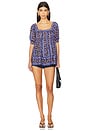 view 4 of 4 FREE PEOPLE VINTAGE LOVER ブラウス in Dutch Blue Combo