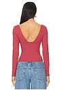 view 3 of 4 x Intimately FP Duo Corset Long Sleeve Cami In Earth Red in Earth Red