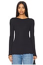 view 1 of 4 x Intimately FP Long Nights Layering Top In Black in Black