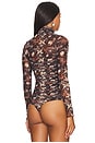 view 4 of 6 x Intimately FP Under It All Printed Bodysuit in Dark Black Combo