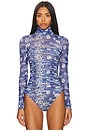 view 2 of 5 x Intimately FP Under It All Printed Bodysuit in Bluebell Combo