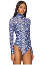 view 3 of 5 x Intimately FP Under It All Printed Bodysuit in Bluebell Combo