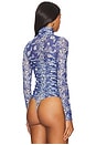 view 4 of 5 x Intimately FP Under It All Printed Bodysuit in Bluebell Combo