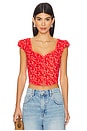 view 1 of 4 ТОП FREE PEOPLE FAYE in Washed Red Combo