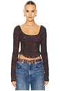 view 1 of 4 Melanie Long Sleeve Top in Night Combo