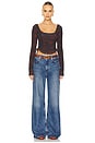view 4 of 4 Melanie Long Sleeve Top in Night Combo