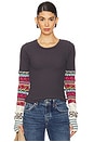 view 1 of 4 x We The Free All In Cuff Top in Washed Black