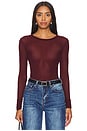 view 1 of 4 x Intimately FP x REVOLVE Before Sunset Mesh Long Sleeve In Chocolate Merlot in Chocolate Merlot