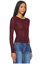 view 2 of 4 x Intimately FP x REVOLVE Before Sunset Mesh Long Sleeve In Chocolate Merlot in Chocolate Merlot