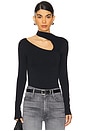 view 1 of 4 x Intimately FP Cut It Out Seamless Long Sleeve Top In Black in Black