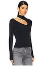 view 2 of 4 x Intimately FP Cut It Out Seamless Long Sleeve Top In Black in Black