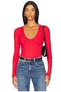 view 1 of 5 x Intimately FP Victoria Plunge Bodysuit In Garnet Rose in Garnet Rose
