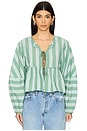 view 1 of 4 Brunch Babe Blouse in White Spruce Combo
