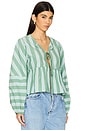 view 2 of 4 Brunch Babe Blouse in White Spruce Combo